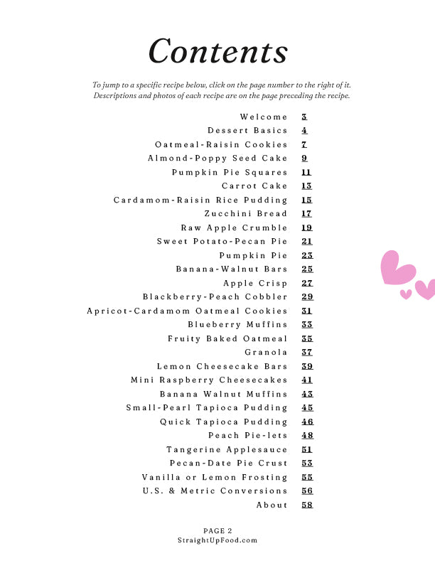 Straight Up Sweets Cookbook (downloadable eBook)